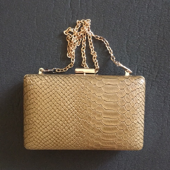 Brown Textured Clutch - Picture 1 of 3